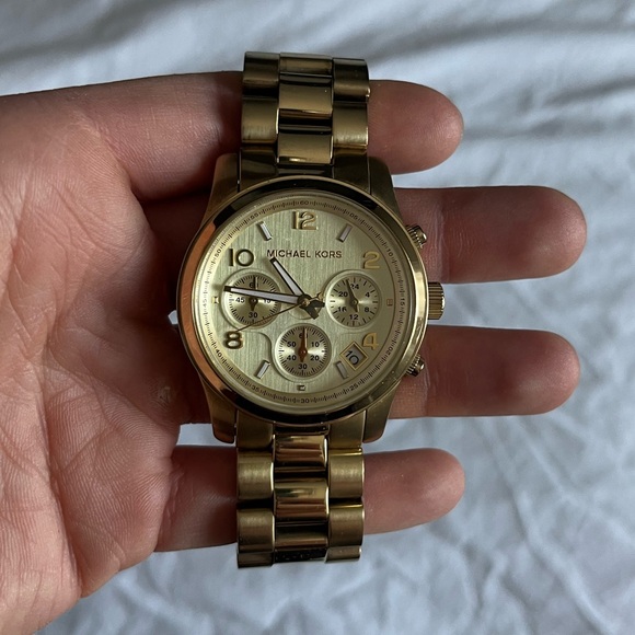 Michael Kors Gold Chronograph Watch - Picture 1 of 8